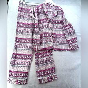 Women’s Victoria Secret 2 piece Pajama Set size Small Grey & Pink